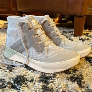Sorel Out N About III Mid Sneaker Womens Size 9 Gray Mint Hi Top Shoes, wtrprf